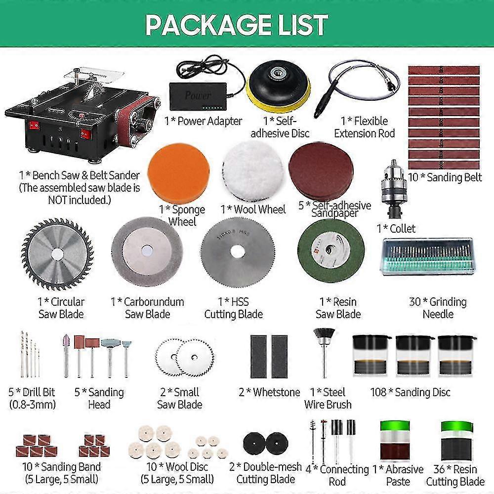 150w Mini Bench Saw And Belt Sander Variable Speed Circular Table Saw 30mm Cutting Depth Diy Benchtop Sanding Machine