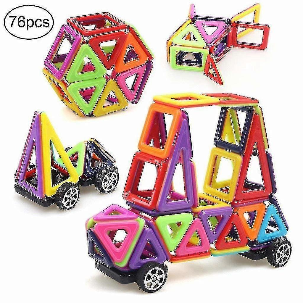Magnetische Bausteine 76 Teile Magnete Baukltze Konstruktion Blcke Pdagogisches Spielzeug Set Kreative Spielzeugauto