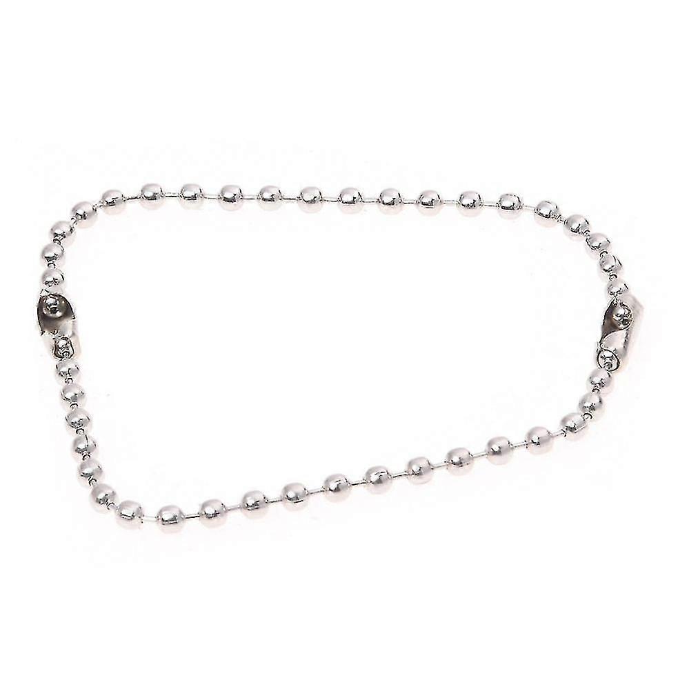 100 piezas de 3.5 "largo 0.09" Bead Dia Conector Cierre Cadena de bolas Llavero