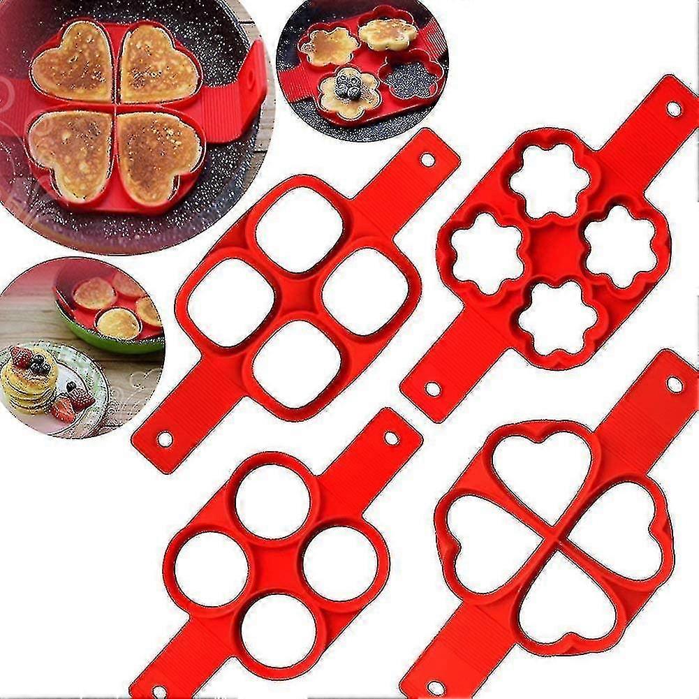 Nonstick Silicone Egg Ring Pancake Mold,silicone Leak Proof Design
