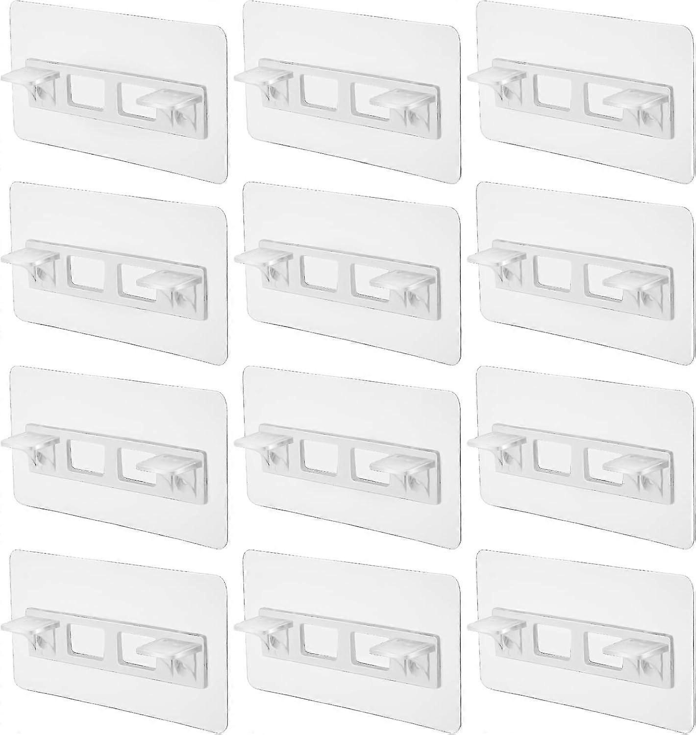 Adhesive Shelf Bracket Shelf Support Pegs - 12 Pcs
