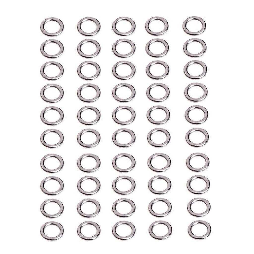 50Pcs pescuit solid din oțel inoxidabil snap split inel nadă aborda conector nou