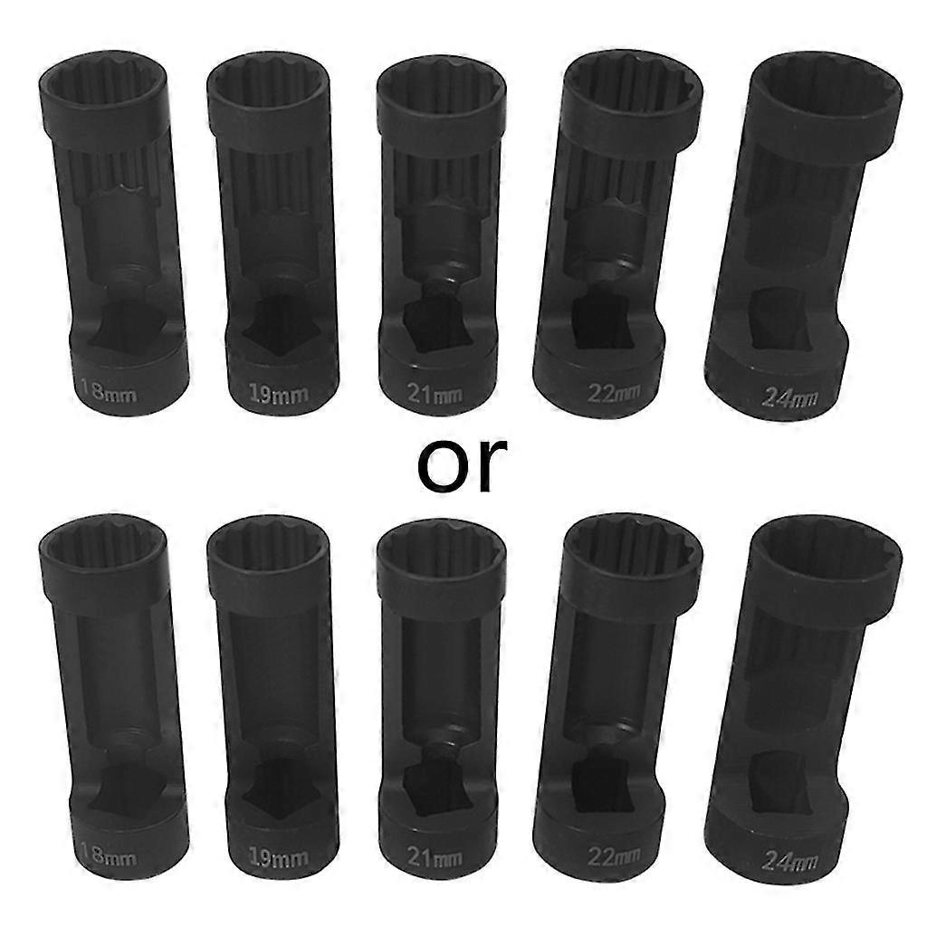 5 Pcs Strut Nut Socket Set 12 Point Sockets 1/2 Drive 18-24mm Impact Socket Removal Tool