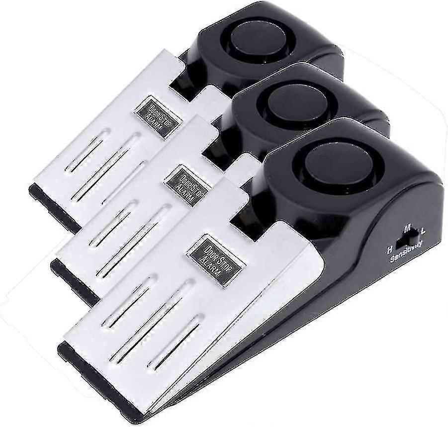 3-Pack Sicherheit Keil Türstopper Alarm Stopper Blocking Reise Home Security Alert