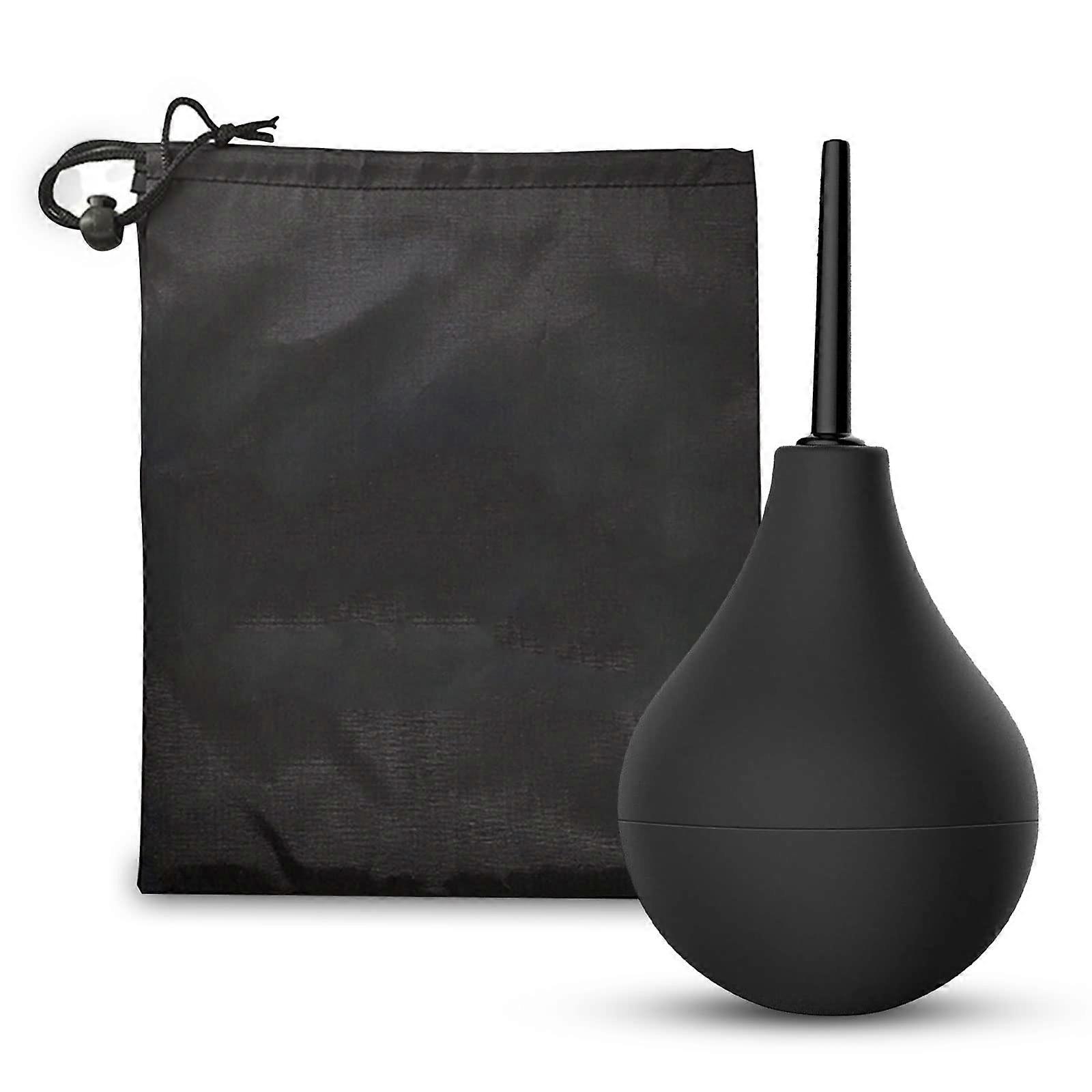 Enema Bulb Douche for Men & Women, Reusable Cleaning Silicone Slim Nozzle Douche, Safe Comfortable Rubber