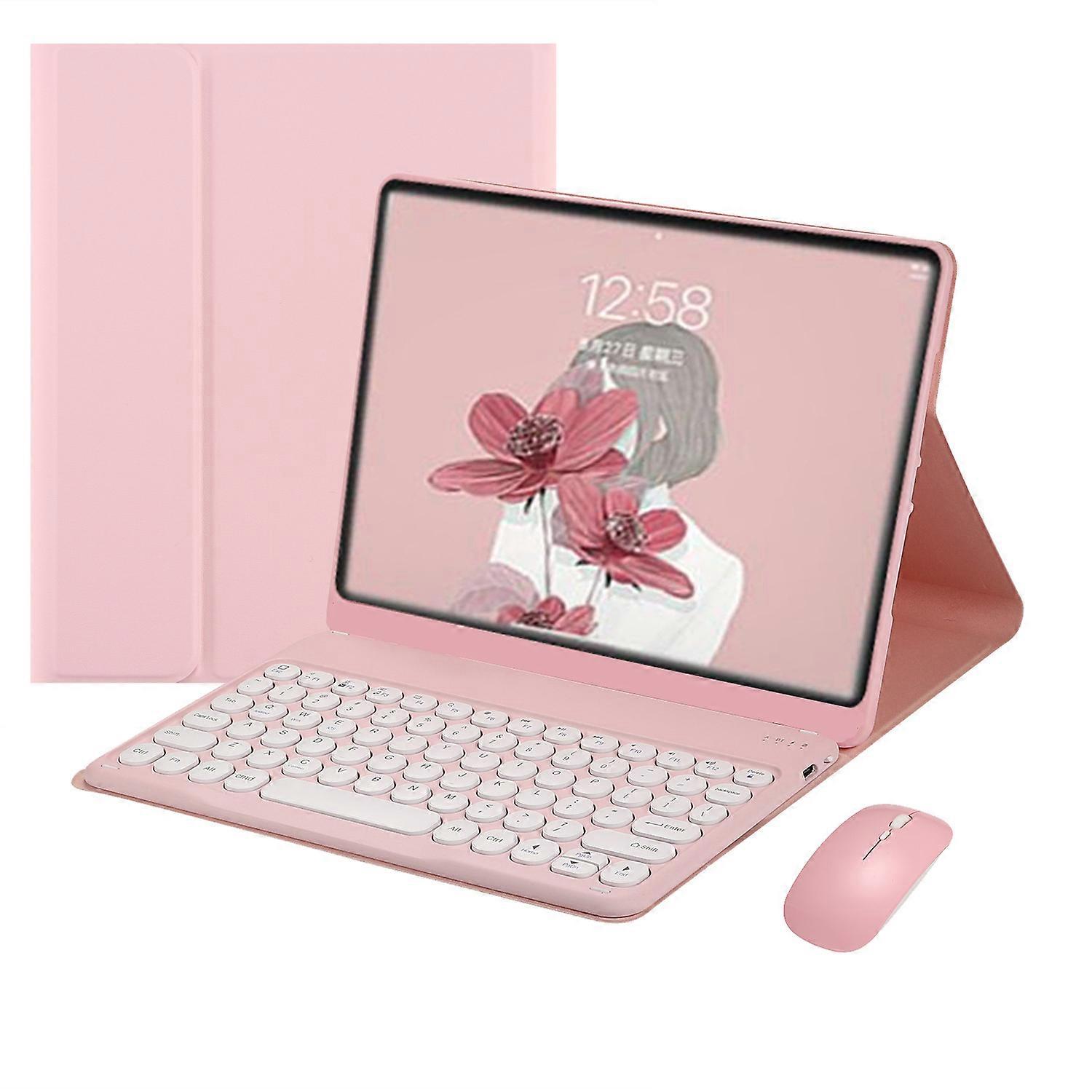 Keyboard Case for Xiaomi Redmi Pad SE 11 Inch 2023, Detachable Wireless Keyboard Protective Cover Case, Pink