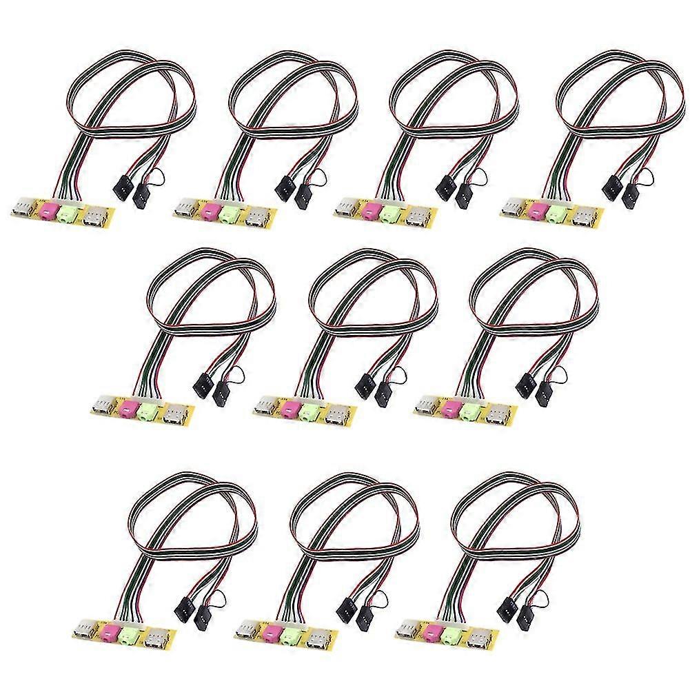 65cm Pc Computer Cables & Connectors Case Front Panel Usb/ Audio Front Usb 2.0 Plug Front Guard Exte