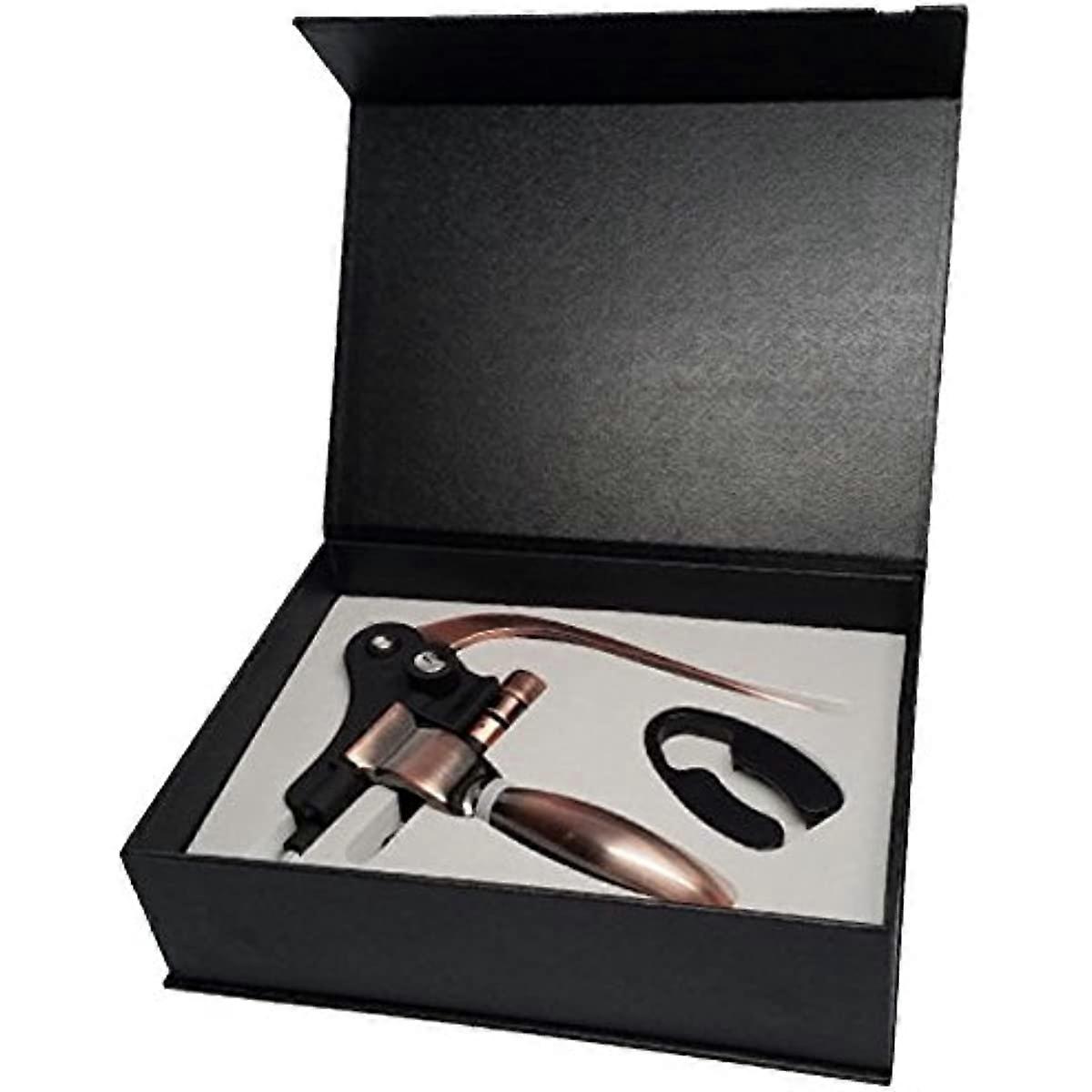 Style Lever Corkscrew Wine Bottle Opener with Foil Cutter and Extra Spiral Gift Set