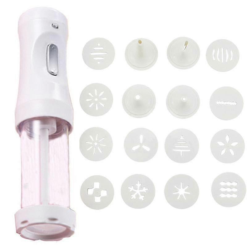 Electric Cookie Press Churros Maker with 12 Discs and 4 Icing Tips compatible with Cake DIY Tools Baking Access