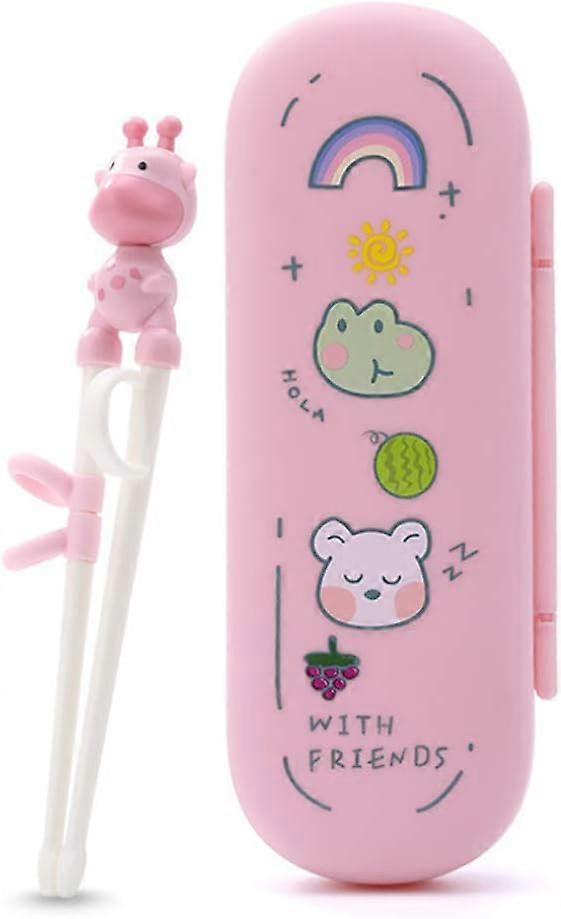 1PCS Training Chopsticks, Easy to Use Right Learning Chopsticks for Children Kids Beginners, Anti-Dislocation Buckle Design