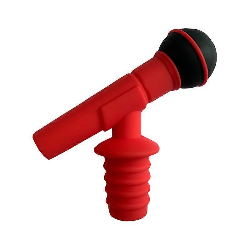 Creative personality microphone molding wine bottle stopper silicone grape red wine sealing cap (random color)