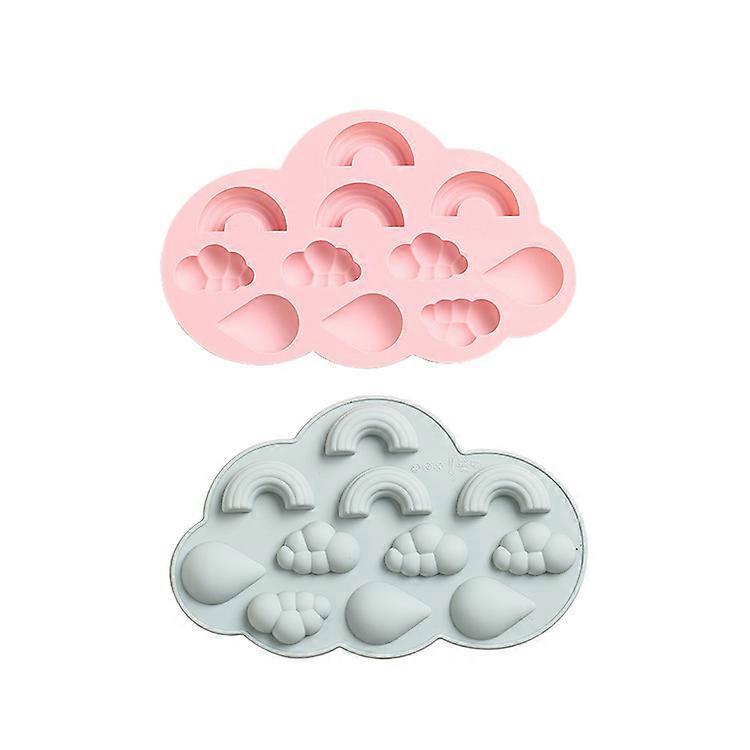 Rainbow Cloud Raindrop Mold Diy Baking Silicon