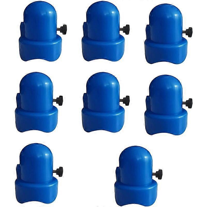 End caps for trampoline net posts 38 mm Trampoline accessories with screws Blue 8 pieces - Versailles