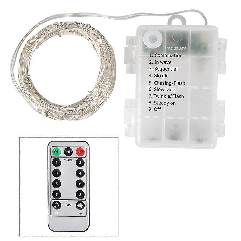 USB LED Copper Wire String Light Party Christmas Ornament with Remote ControlColorful 5m