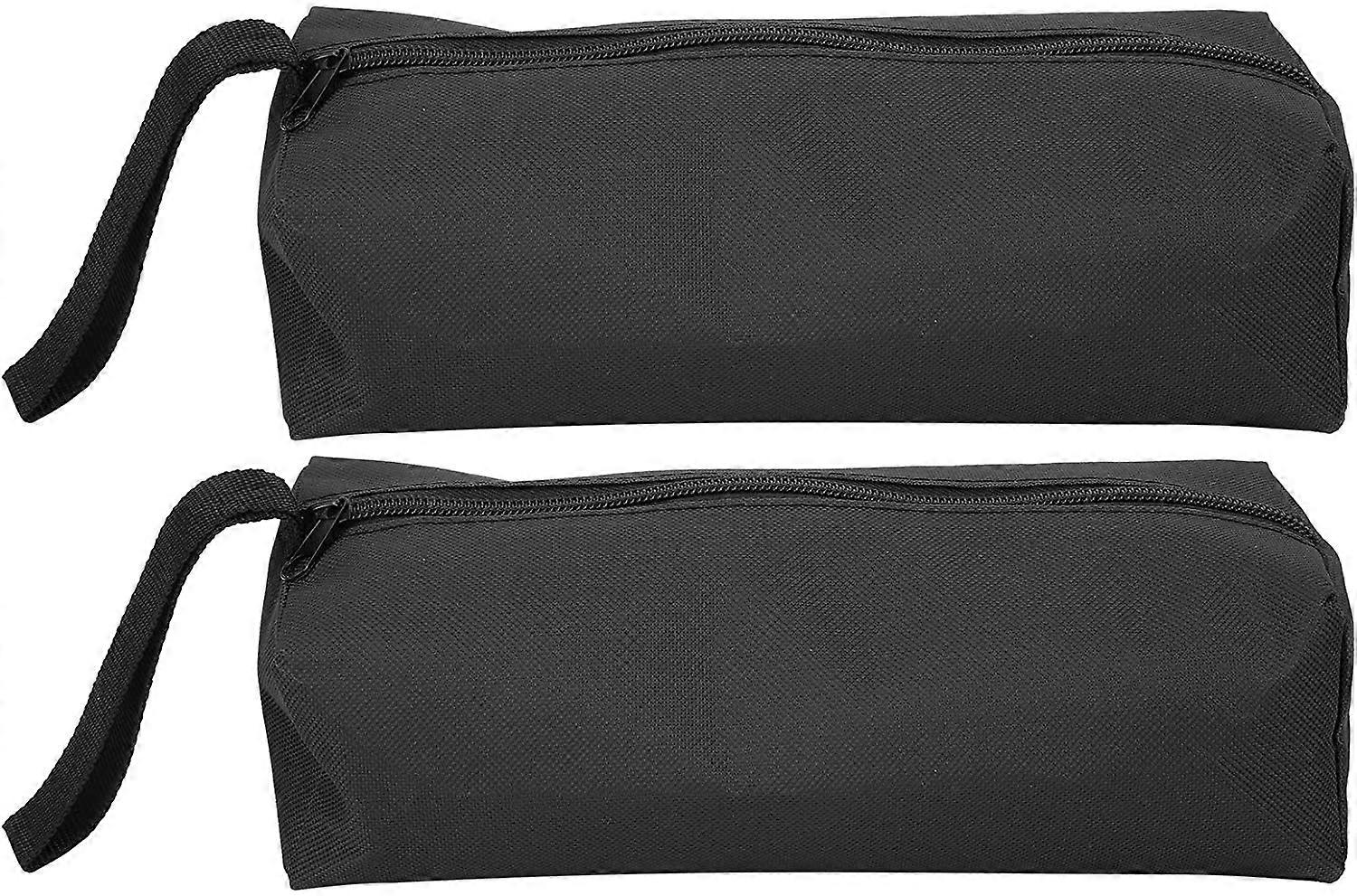 2 Pieces Small Tool Bag Portable Tool Storage Bag Canvas Multifunctional Tool Bag Zipper Tool Bag Multipurpose Storage Organizer Zipper Bag(Black)