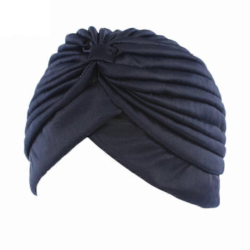 Femmes Solid Turban Hat Head Wrap Beanie Cap Headwear