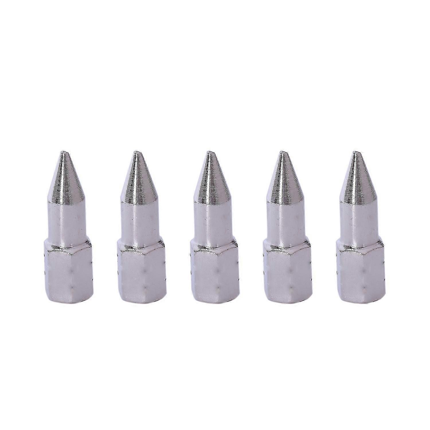 5 X 9mm Female Thread Diameter 9mm Conic Grease Nozzle Coupling Silver Color-dt