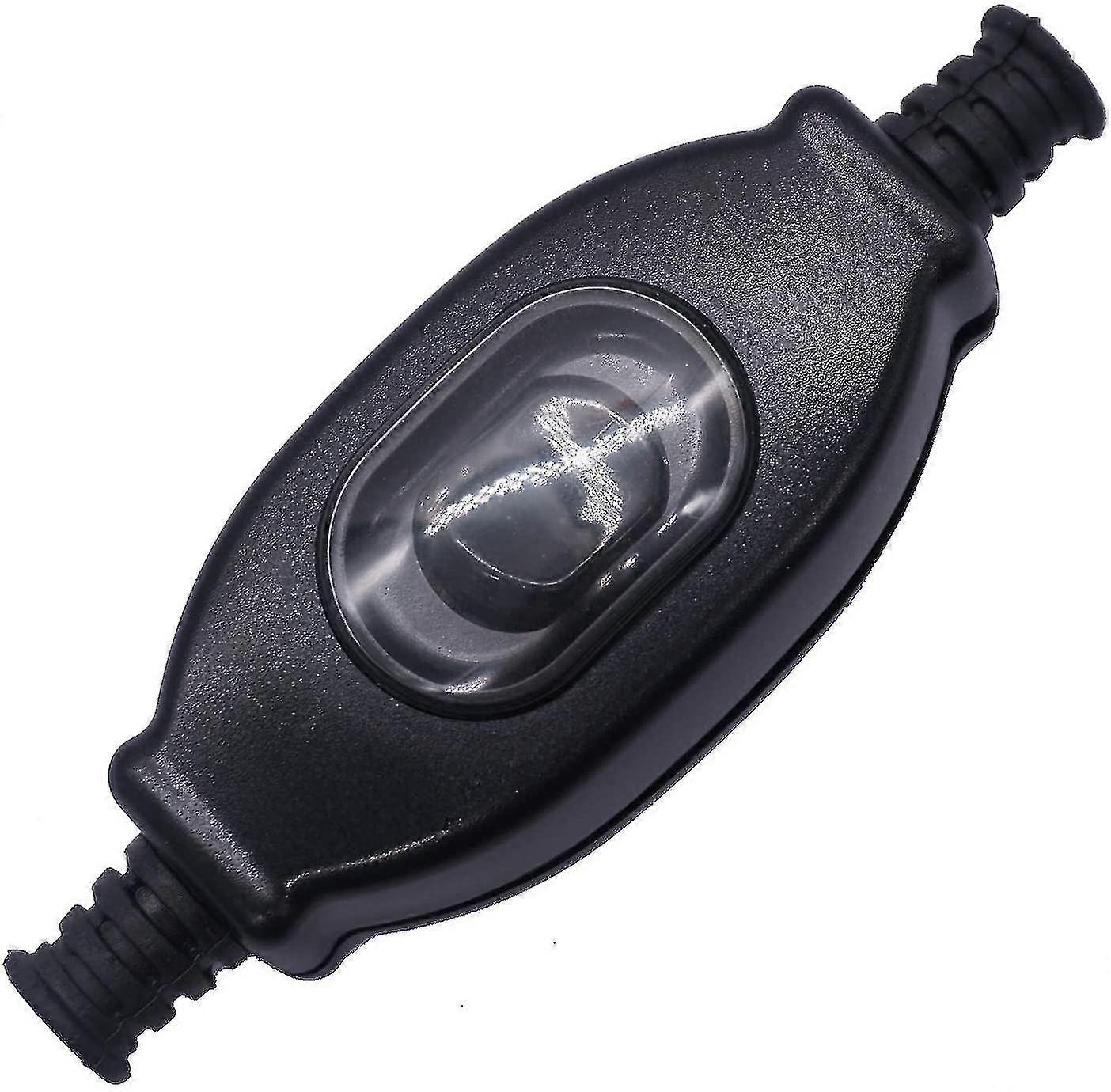 Interruptor de cabo inline impermeável 3a 250v Ac On Off Cord Lamp Rocker Switches para vários aparelhos de iluminação Interruptores de energia K-003-bk