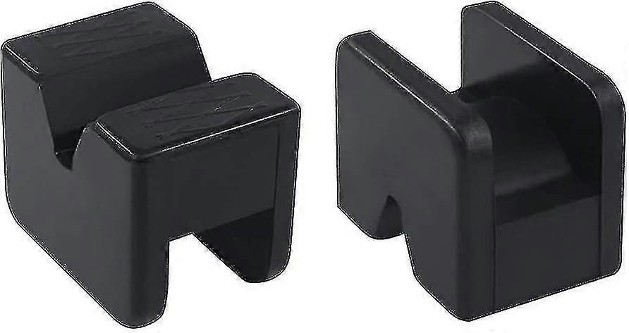 Rubber Jack Pad, Slotted Frame Adapter For Jack Stand, Jack Stand Rubber Pads For Slotted Chassis 5*6.3*2.8cm Black 2 Pieceskolezy