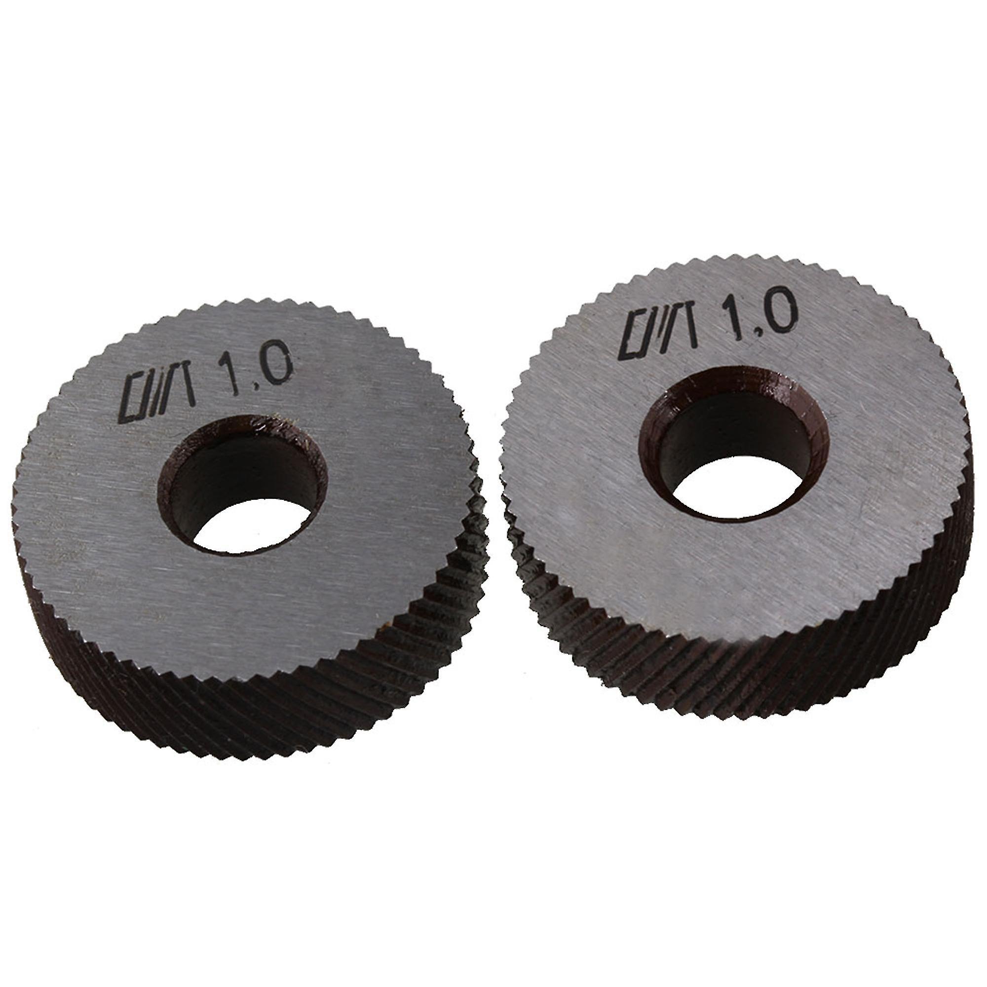 Lathes 1mm Netted Pitch Diagonal Coarse Knurl Wheel Knurling Roller Pack Of 2
