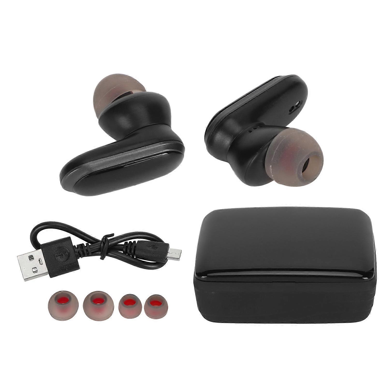 Écouteurs intra-auriculaires Bluetooth 5.0 avec réduction du bruit, 74 langues, 70 accents, noir et gris