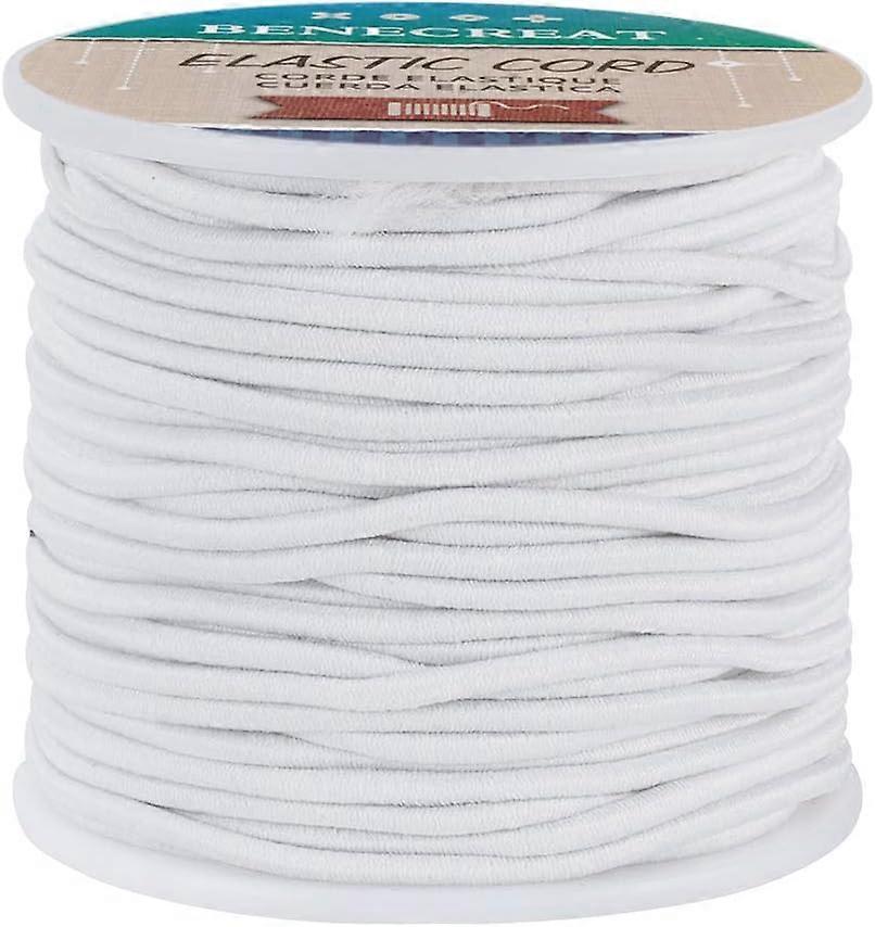 2.5mm White Elastic Cord 38 Yard Stretch Thread Beading Cord Fabric Crafting String Rope for DIY Crafts Bracelets Necklaces