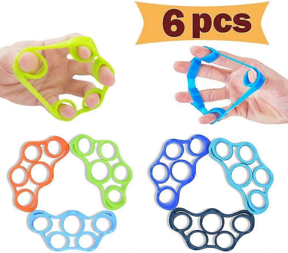 Handgriffstärkung, Fingertrainer, Griffkrafttrainer (6 Stück), neues Material, Unterarmgriffkraftübung