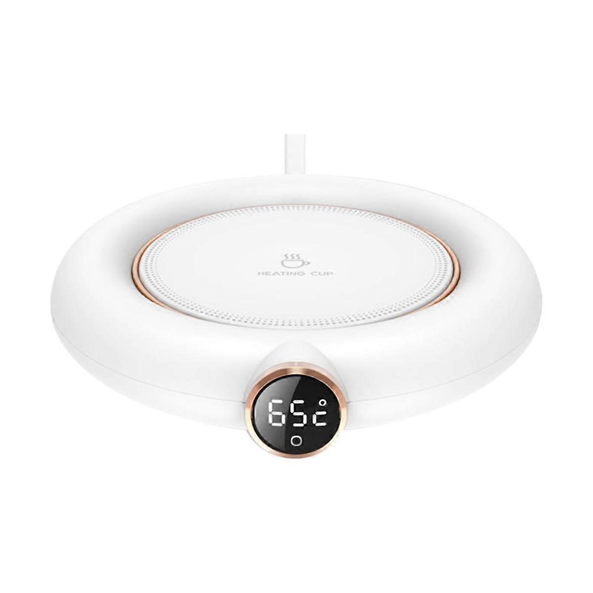 for Desk with Auto Shut Off, 3 Temp Settings, Ideal for Home & Office, (Without Cup) White