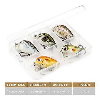 Crankbait 5pcs Schwimmende Wobbler Angeln Köder Set Kunstköder Minnow Tackle