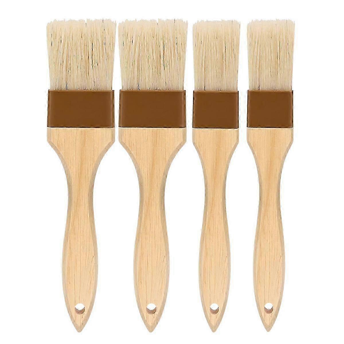 מברשת מאפה, מברשת Basting לבישול, מברשת מנגל Bristle לשמן ורוטב, מברשת אוכל ידית עץ לאפייה