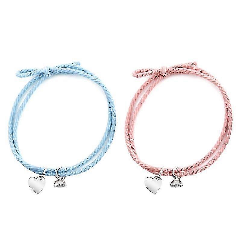 2pieces/set Magnet Rope Chain Forever Matching Couple Relationship Bracelet