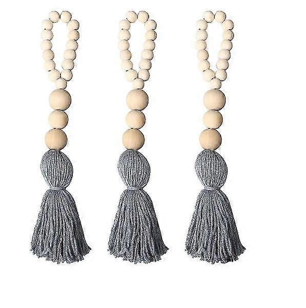 Beads,3pcs Prayer Beads With Tassels Natural Wood