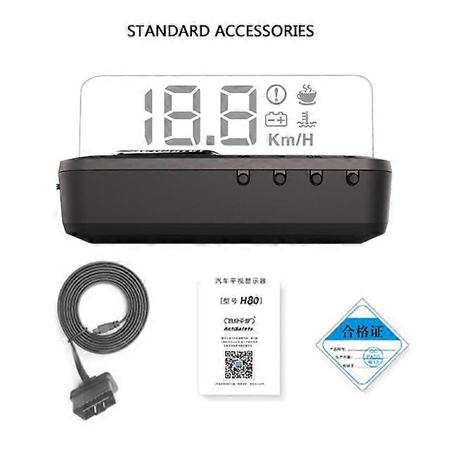 HUD OBD2 Display Car OBD II Head Up Display Windshield Speed Projector Security Alarm Water Temp Overspeed Voltage