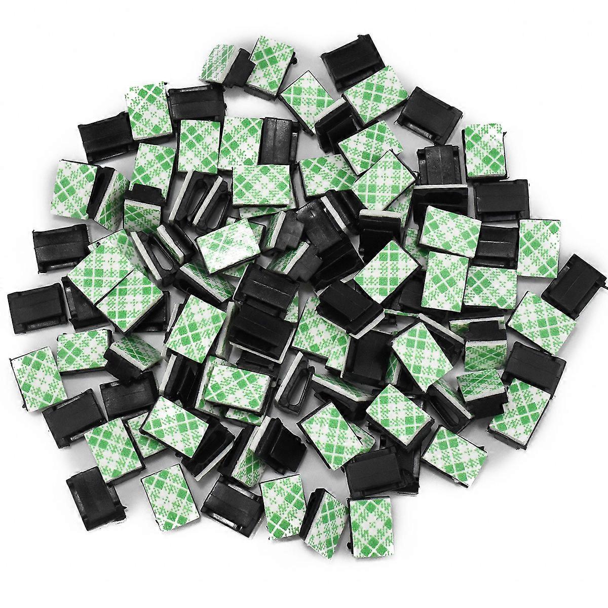 100pcs Cable Clips - Self-Adhesive Cord Management System for Organizing Wires and Cables