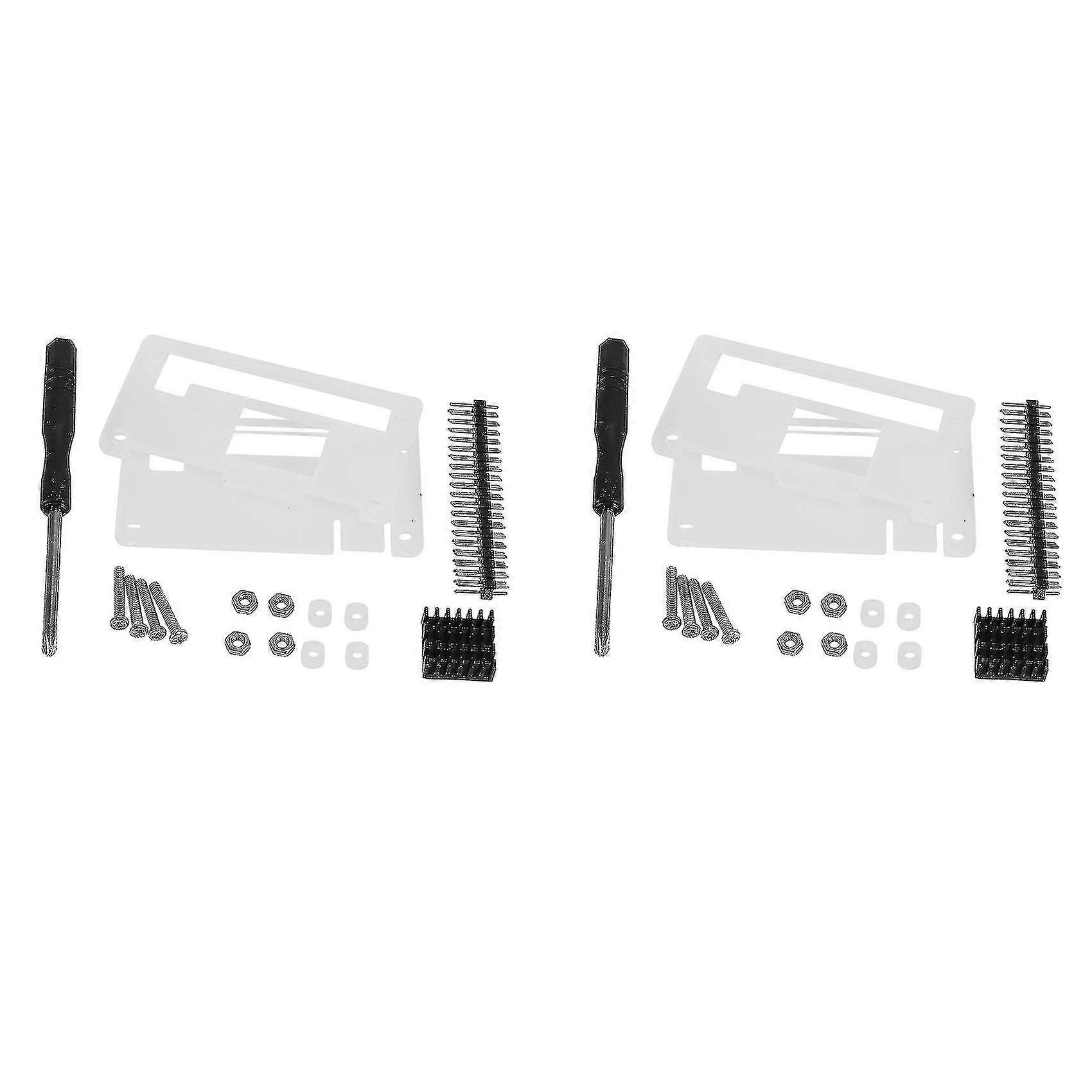 2x With Heatsink Acrylic Protector Cover Case Compatible With Raspberry Pi Zero(transparent) PXCL