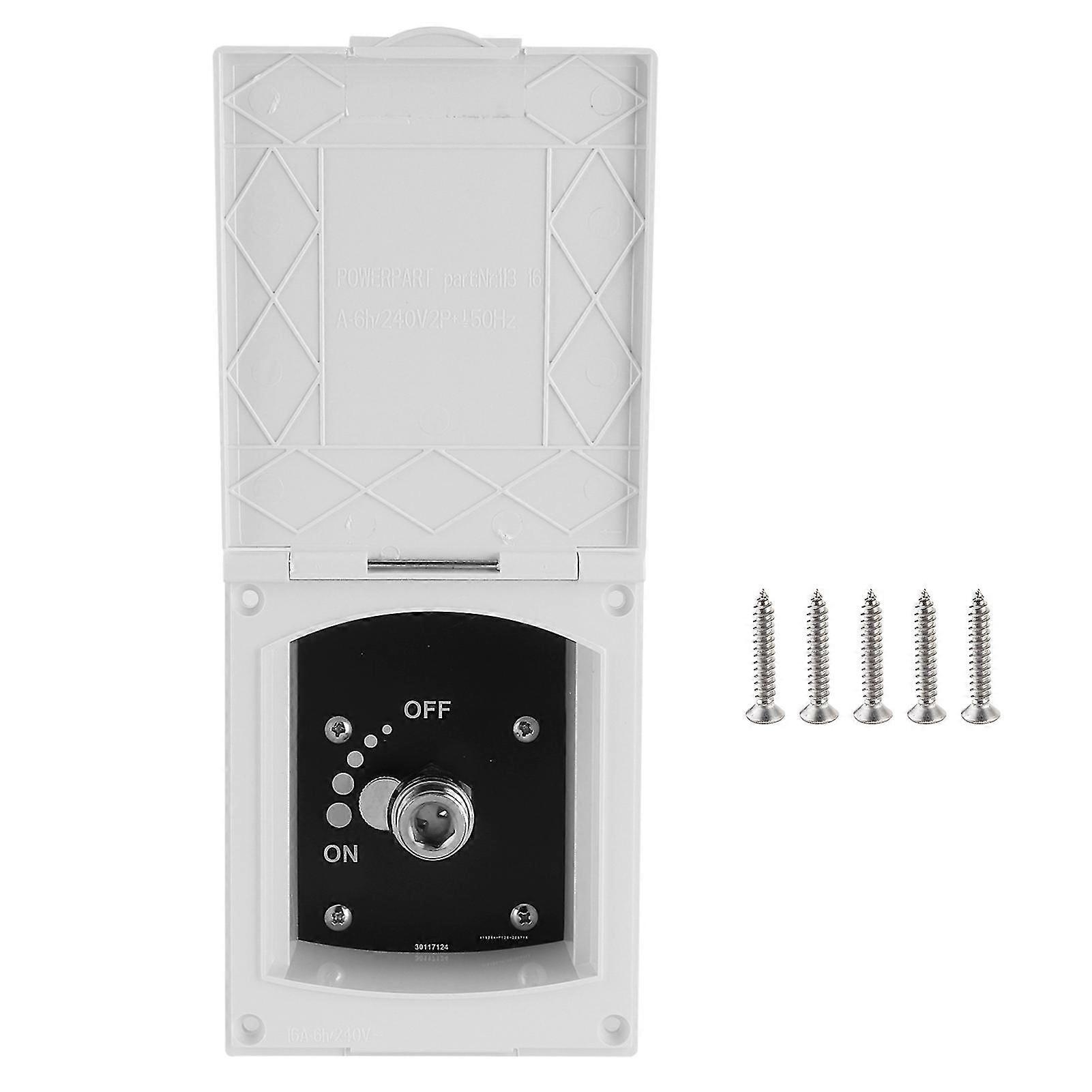 RV Exterior Shower Box Inlet and Outlet Interface White for Caravan RV Boat Motorhome