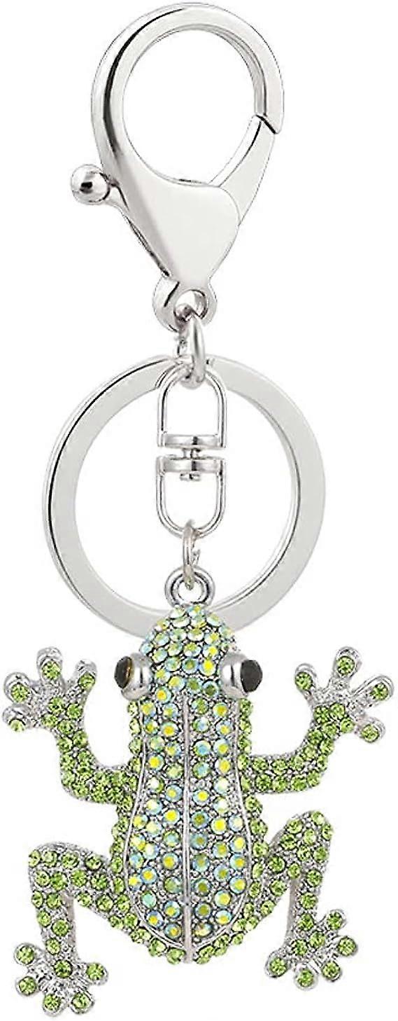 Shiny cute animal design frog keychain