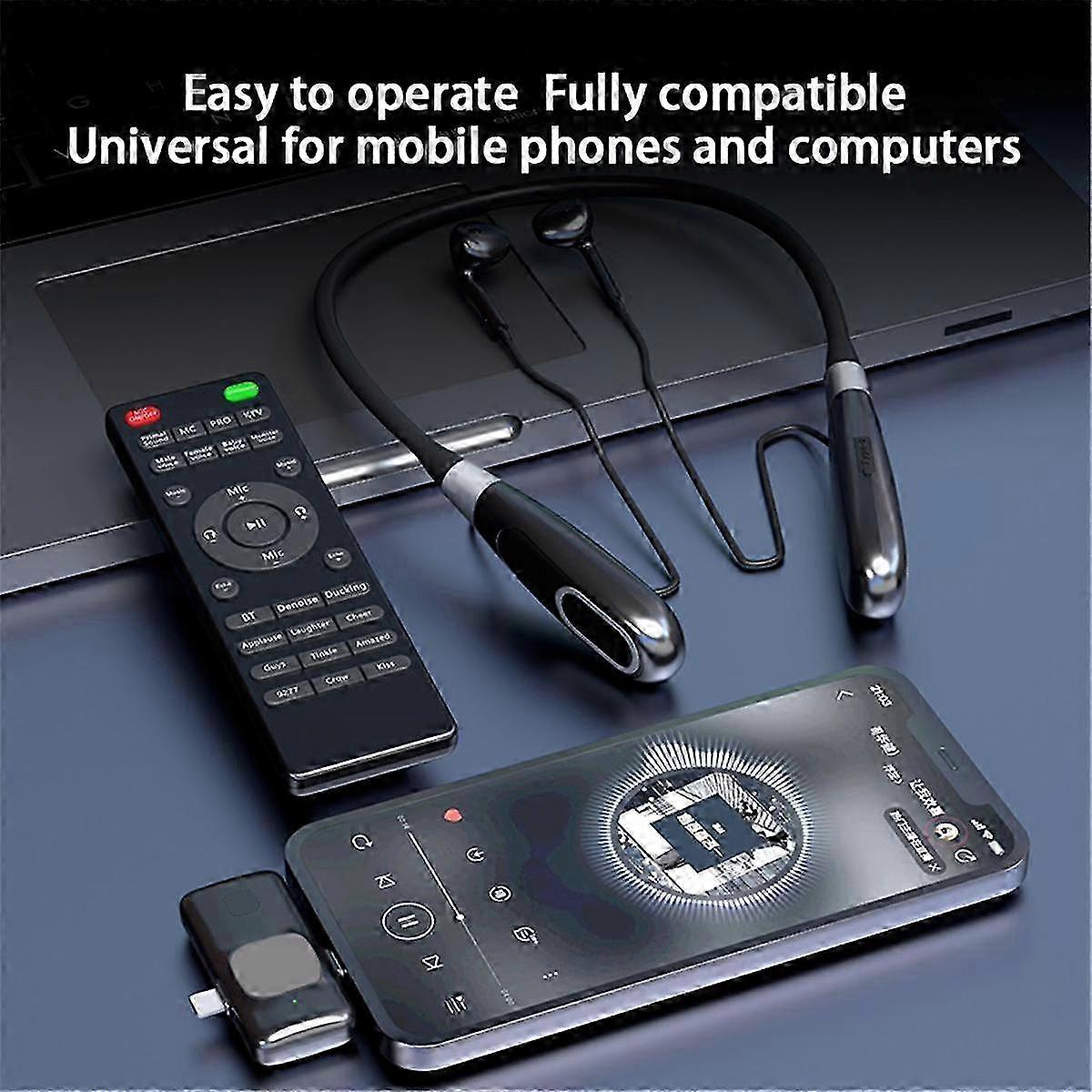 Bluetooth Wireless Live Sound Card Headset Built-in Sound Card Wireless Receiver Live Headset Live