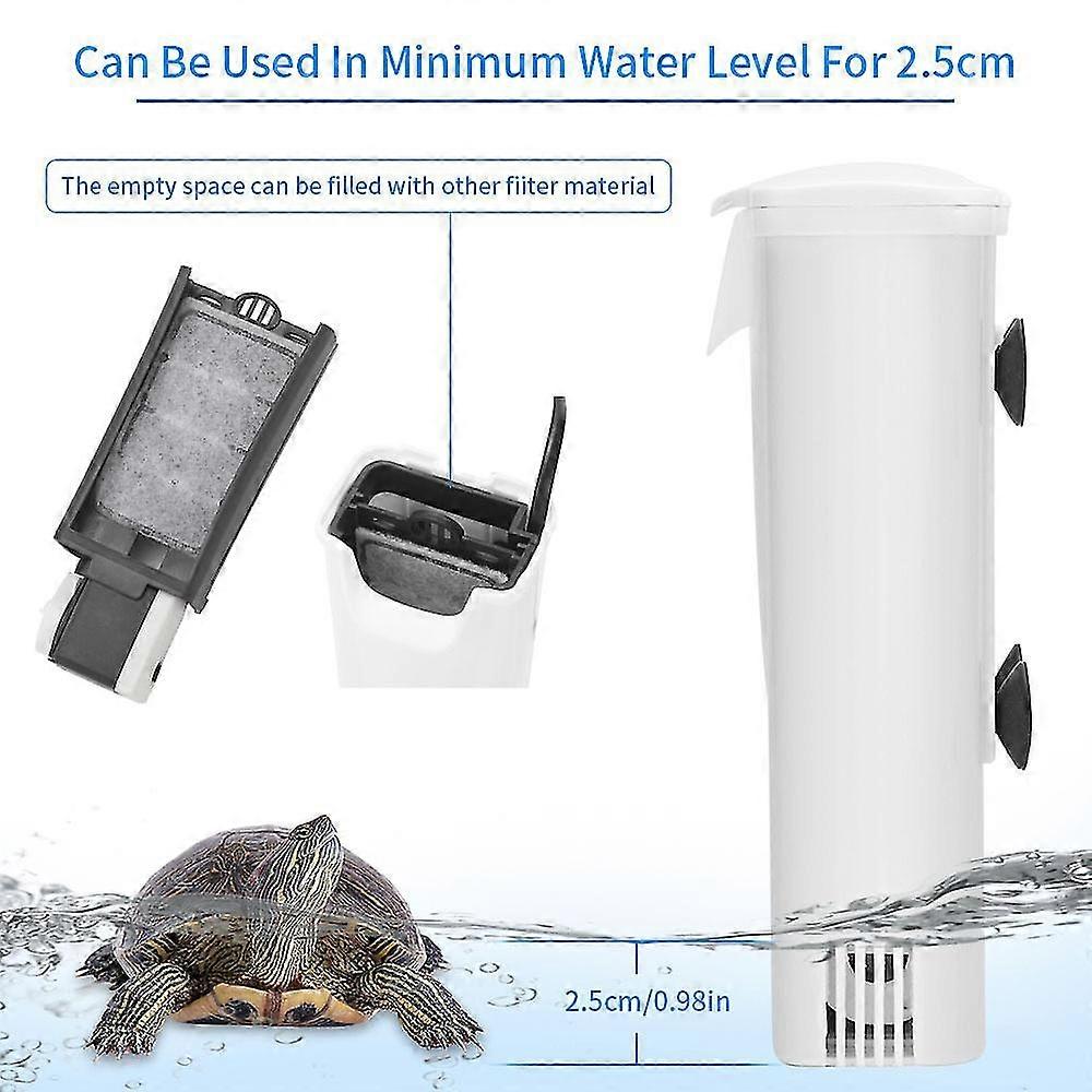 Image showcasing Aquarium Fish Turtle Tank Filter Ultra Quiet 3W Dual Water Level ...