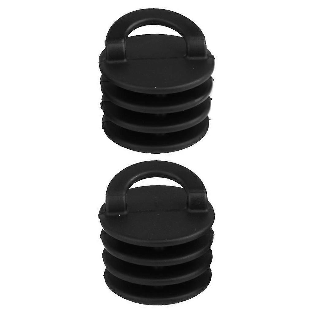 Set mit 4 schwarzen Speigatt Stropper Abflusslochstopfen Stopfen Stopfen für Kajak Kanu Boot