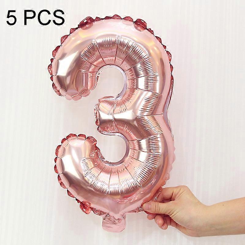 5 PCS 16 Inch Number Foil Balloons