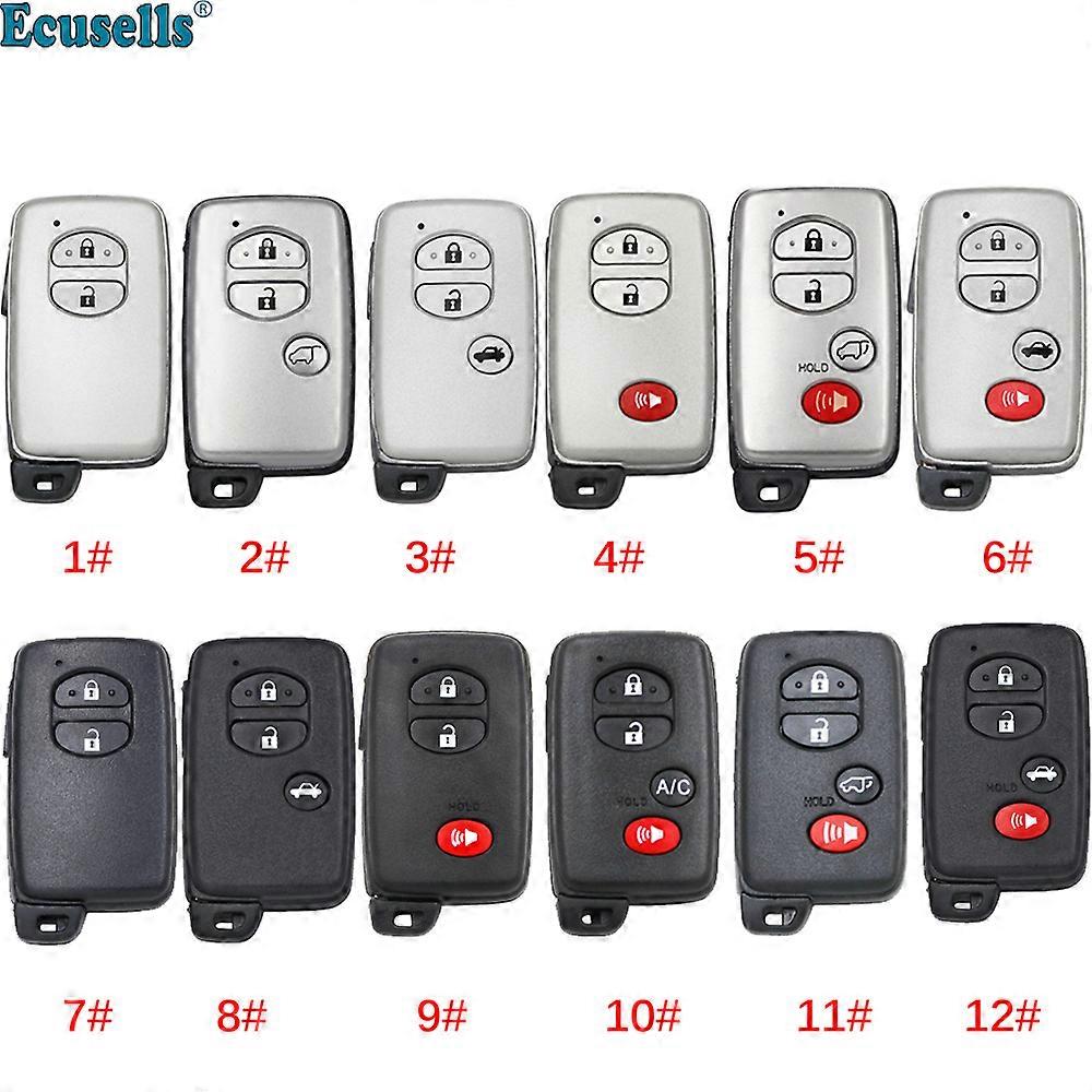 2/3/4 Buttons Smart Remote Key Shell Case Fob for Toyota Corolla Camry Avalon Prius RAV4 Highlander 4 Runner Land Cruiser