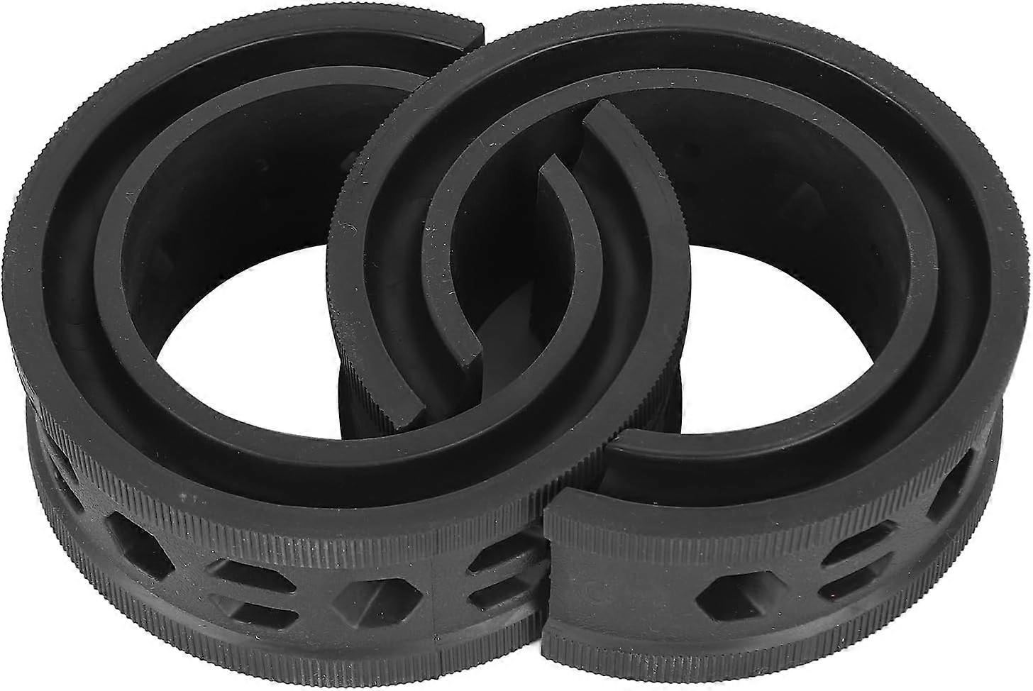 Black 2Pcs Car Coil Spring Rubber Shock Absorber, Universal Car Shock Absorber, Spring Damper, C-Type Buffer, Reduce Noise, Anti-Vibration