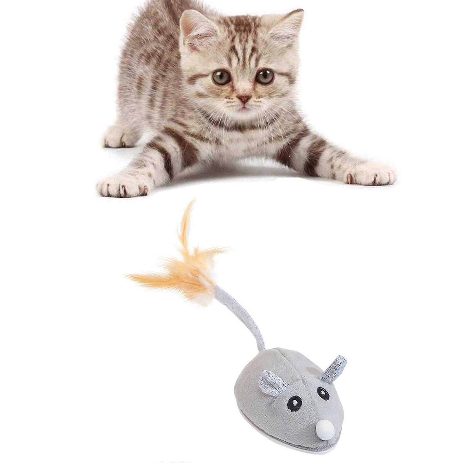 Interactive for Cat Toy Mouse Moving Mice Electronic Feather Tail Exercise Toys