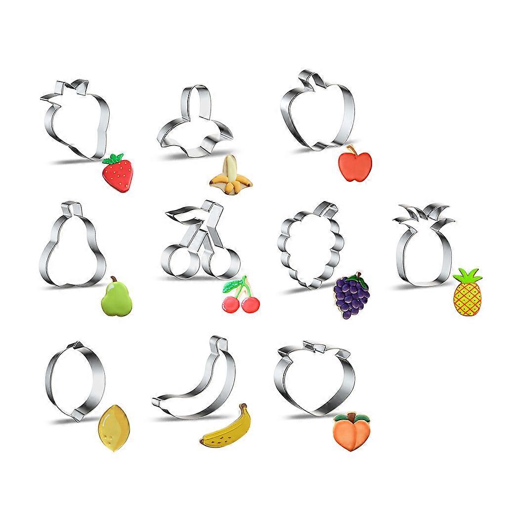 Fruits Shape Cookie Cutter Molds Pineapple Cherry Pattern Shapes Cookie Cutters