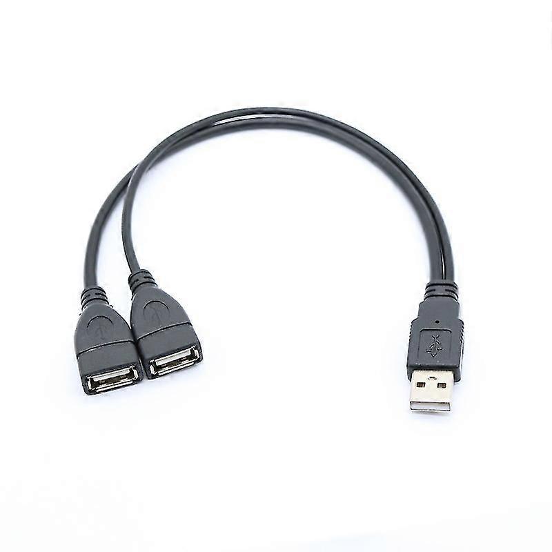 Usb Splitter Y Cable Dual Double Usb Extender Hub Data Sync Charger Adapter