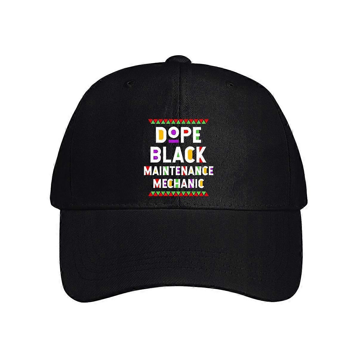 Dope Black Maintenance Mechanic Baseball Cap