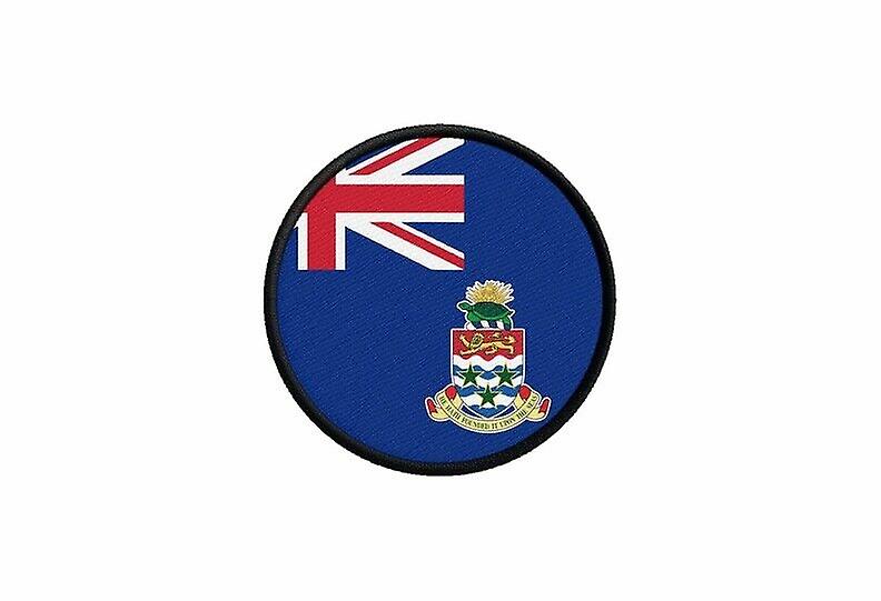 Patch ecusson flag cayman islands printed thermosticker round round