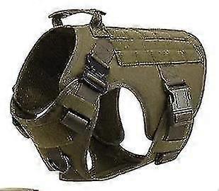 Tactical Dog Harness With 2x Metal Buckle Dog Walking Training Molle Vest With Hook And Loop Panels For Dog Patch