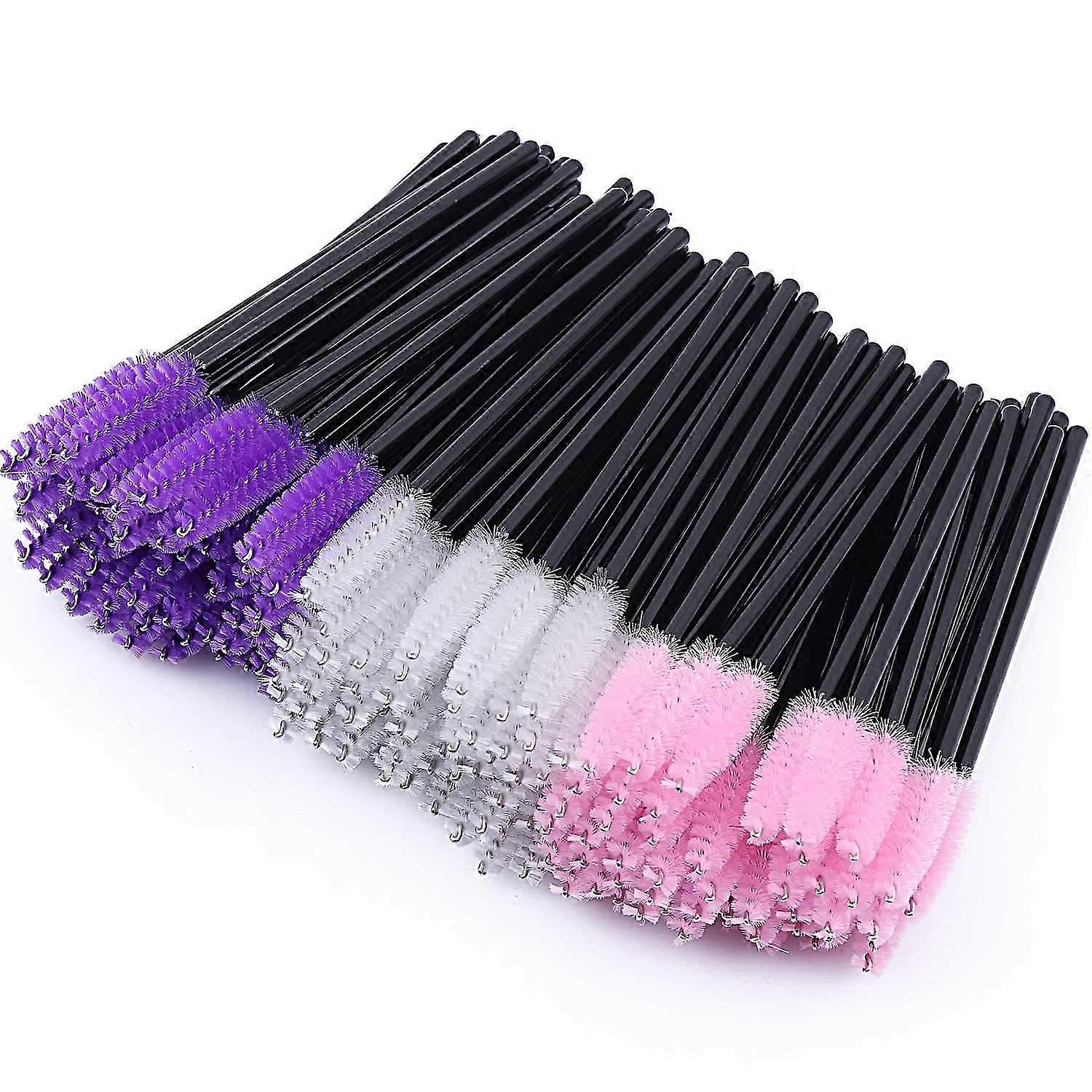 300 Disposable Mascara Wands,brush Head Bendable Eyelash ,brush Spoolies For Eye Lash Extension, Eyebrow And Makeup ,many Color